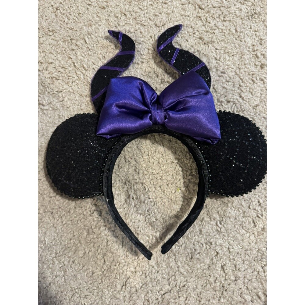 Rare Disney Maleficent Halloween Mouse Ears Headband Exclusive New Custom